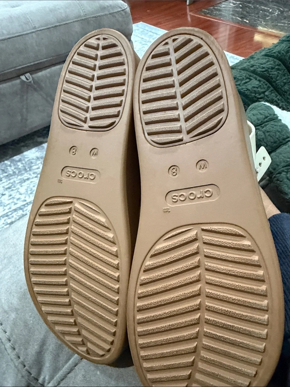 Crocs Brooklyn Ankle Strap Wedges Size 8 NWOT CREAM